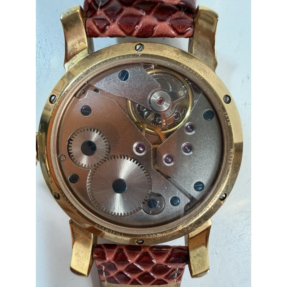 Lucien Piccard Mechanical Men's Watch 17 Jewels Brown Dial